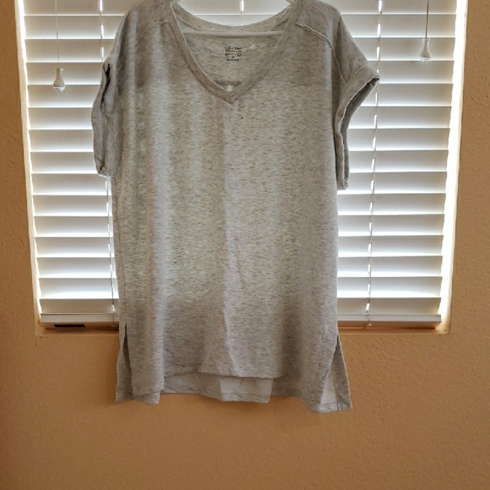 Calvin Klein Gray High Low T-Shirt